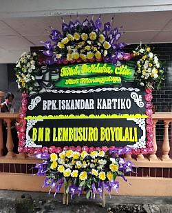 Karangan bunga papan duka citq